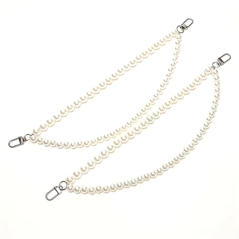 TEMU 2pcs/Set Chaîne de Perles Artificielles Détachable Ornements de Chaussures Bottes Adaptés à la Décoration de Chaussures Bottes Décontractées,