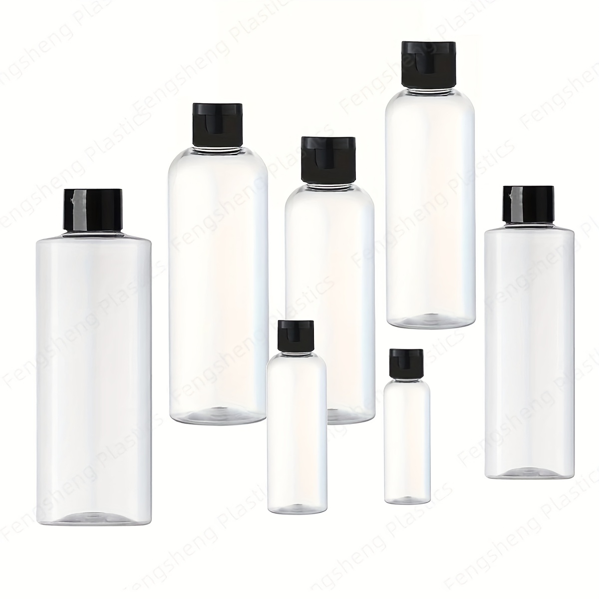 

4pcs Refillable Travel Bottles Set - Soft Squeeze, Transparent Plastic Containers For Cosmetics, Shampoo, Lotion, Skincare, Toner & Shower Gel - Leakproof, Odorless, Hand-wash Only