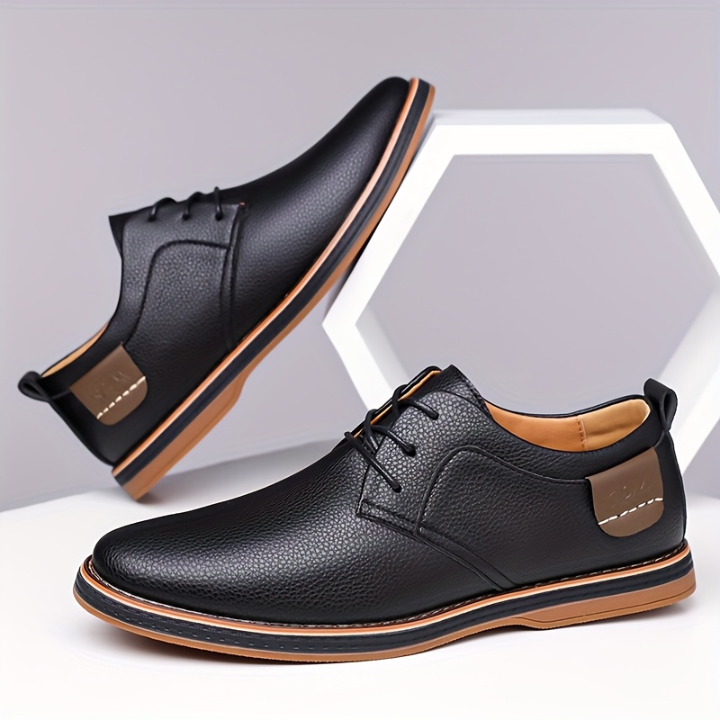 Zapatos Casuales de Negocios para Hombres, Oxford de Vestir con Cordones y Caña Baja para Ocasiones Formales - Ropa de Oficina - Bodas y Fiestas de Navidad