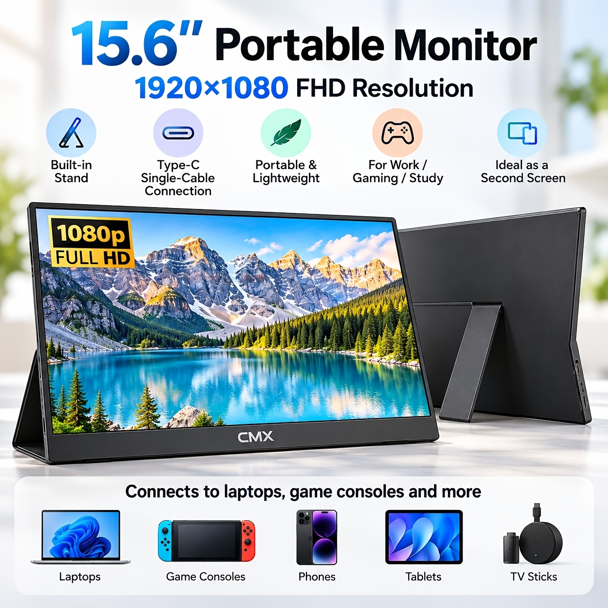 screen monitor portable sold on Temu United States