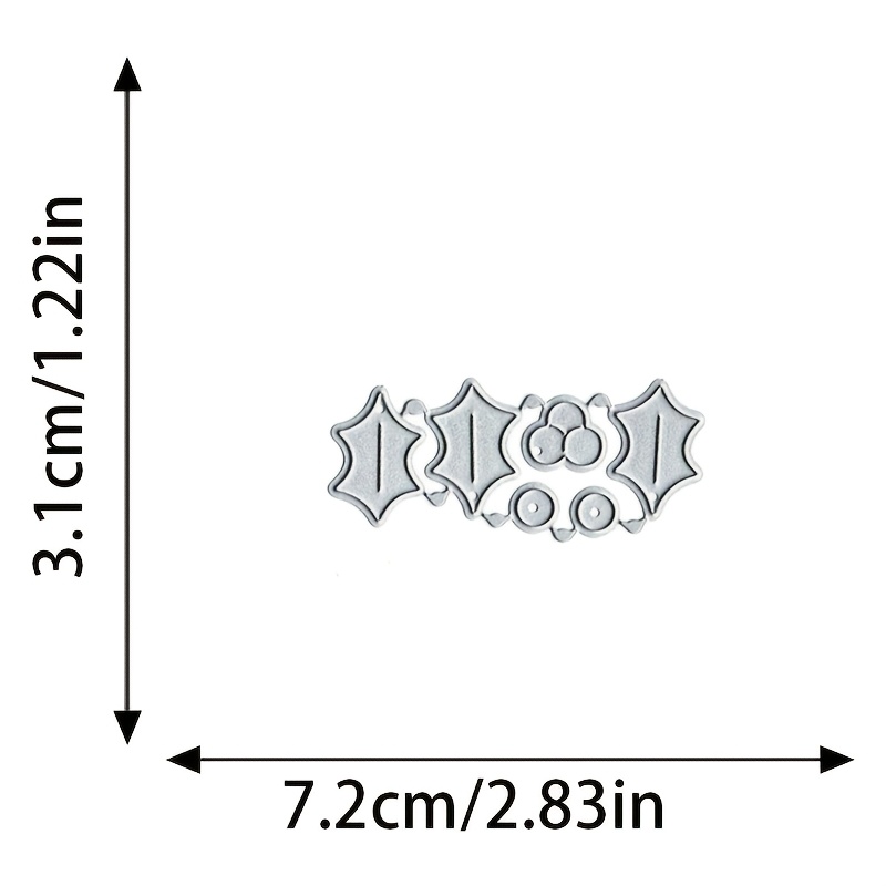 TEMU Creative Leaves European Holly, Metal Cutting Dies, Suitable For Scrapbooking And Crafts, Embossing Templates, Handmade Greeting Cards And Gift