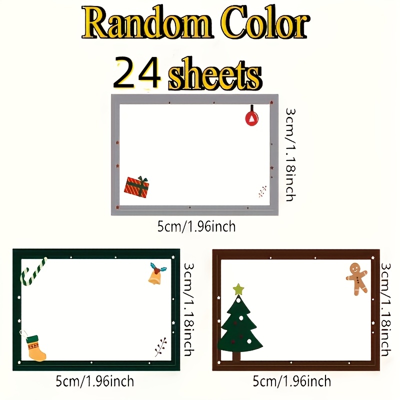 TEMU 24 pegatinas para envolver regalos de Navidad, ideales para etiquetas de embalaje de regalos para festivales y fiestas navideñas, en colores