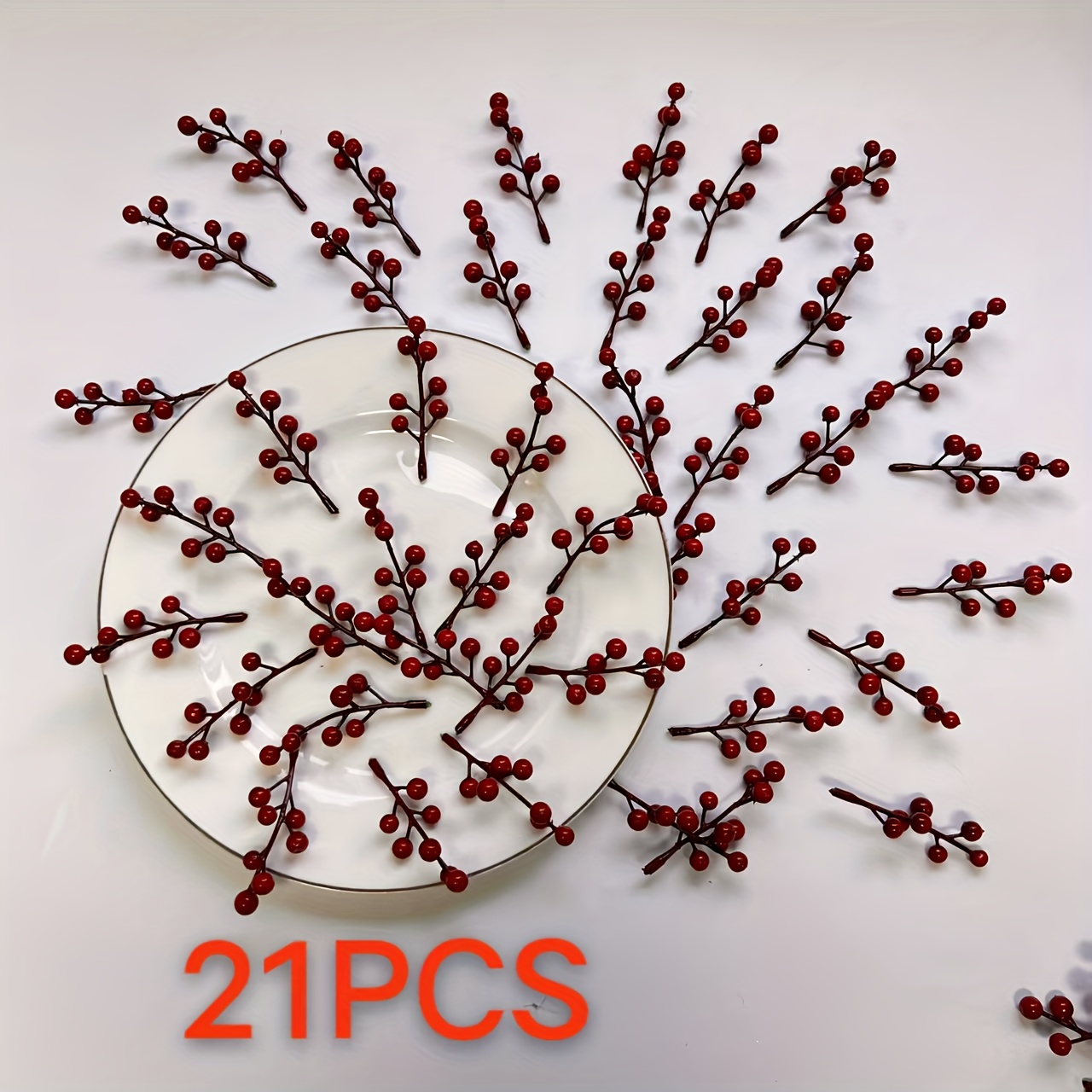 Image of 21pcs Christmas , Used For Christmas Trees, Wreaths, Garlands, Center Decorations, Christmas Decorations, Winter Decorations, New Year Decorations, Halloween Decor
