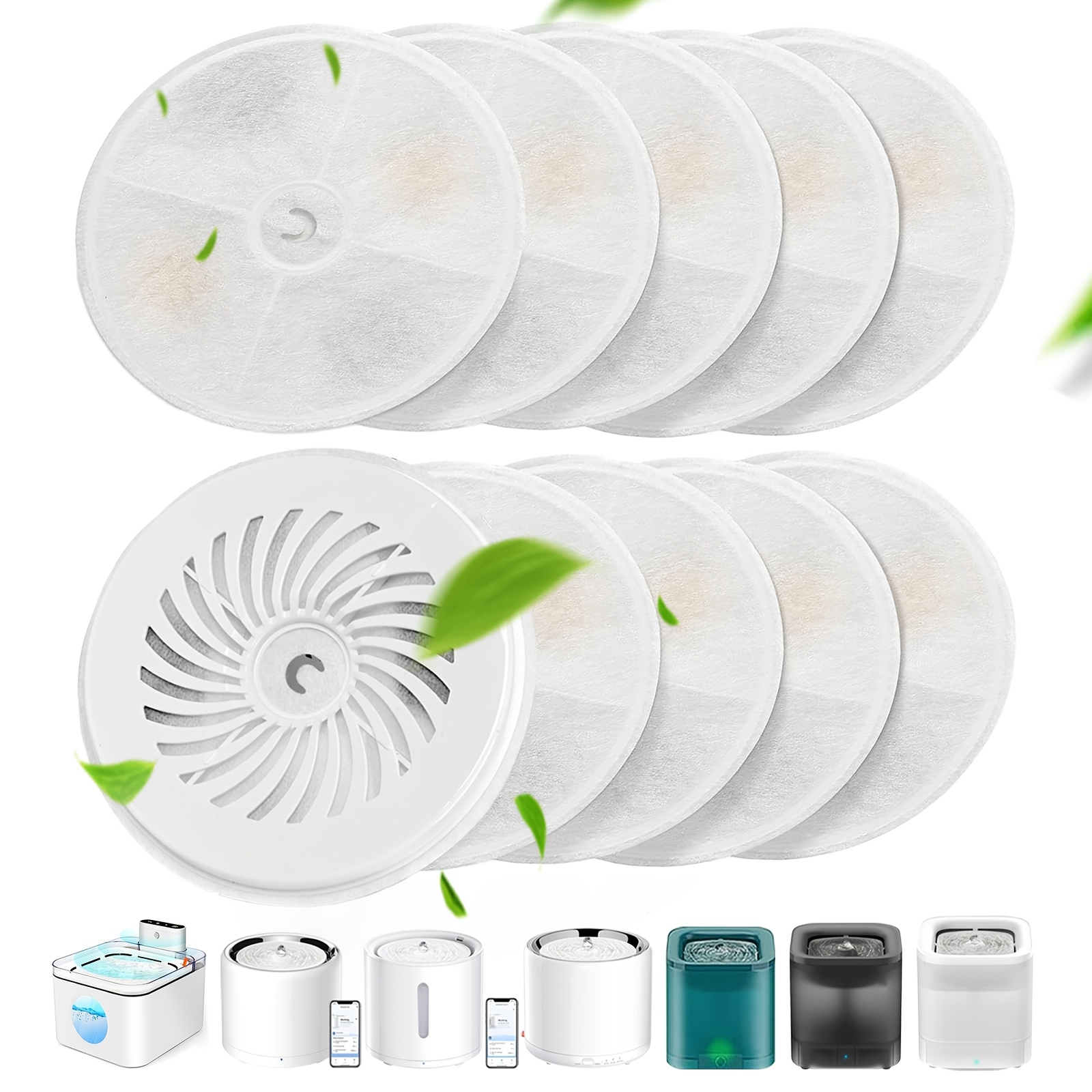 Image of Cat Water Fountain Filter, Cat Fountain Filter Replacement Filters For 2s/3 Pro And Solo/solo Se Pet Water Fountain, Without Battery
