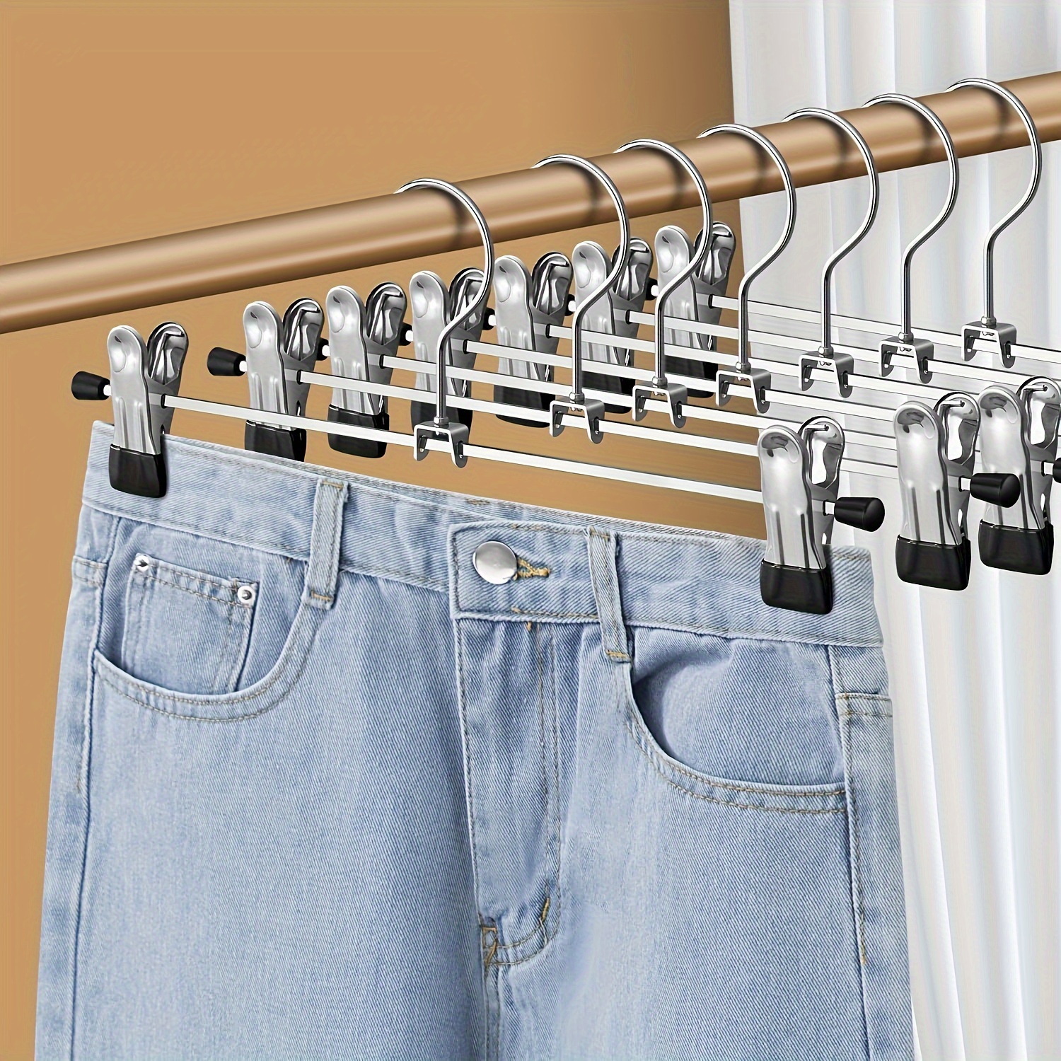 Perchas Pantalones Jeans Metal Reforzada Antideslizante