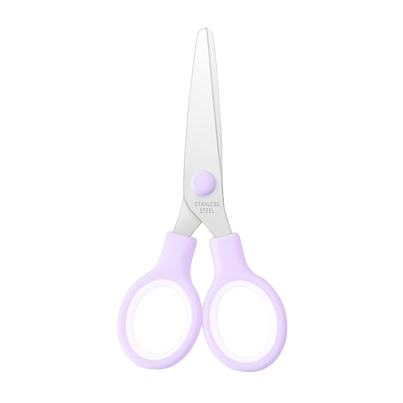 A Pair Of Stainless Steel Scissors, Macaron-colored Office And Craft Scissors, Suitable For School, Art, And Paper Cutting - 14 And Up