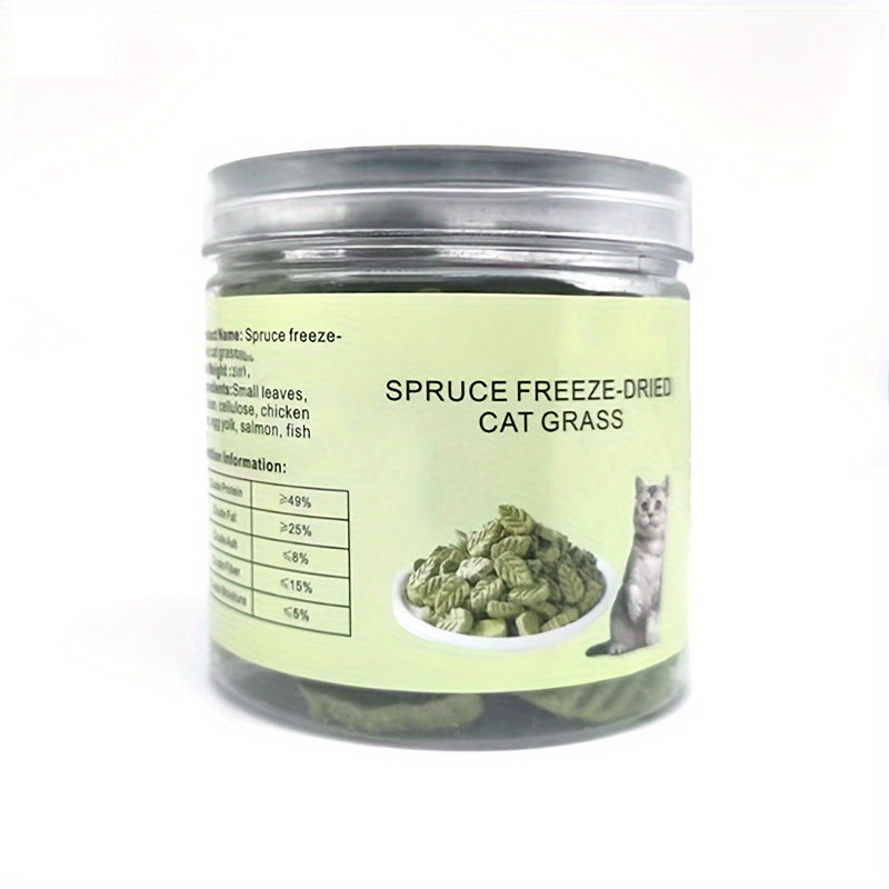 TEMU 1-pack 1 X90g/3.17oz Spruce Hairball Freeze-dried Pet Cat Snack, European Spruce Assisted Cat Hairball Spruce Hairball Freeze-dried