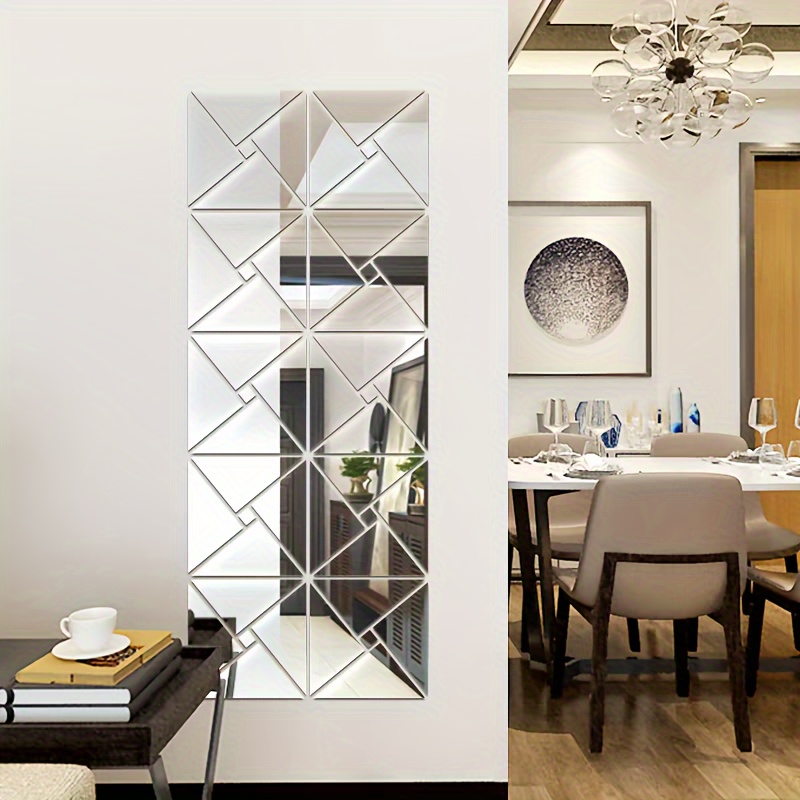 DIY 60*30cm Große Runde Halbe Kreis Einfache Wand Spiegel Aufkleber 3d  Acryl Wand Aufkleber für Wohnkultur - AliExpress