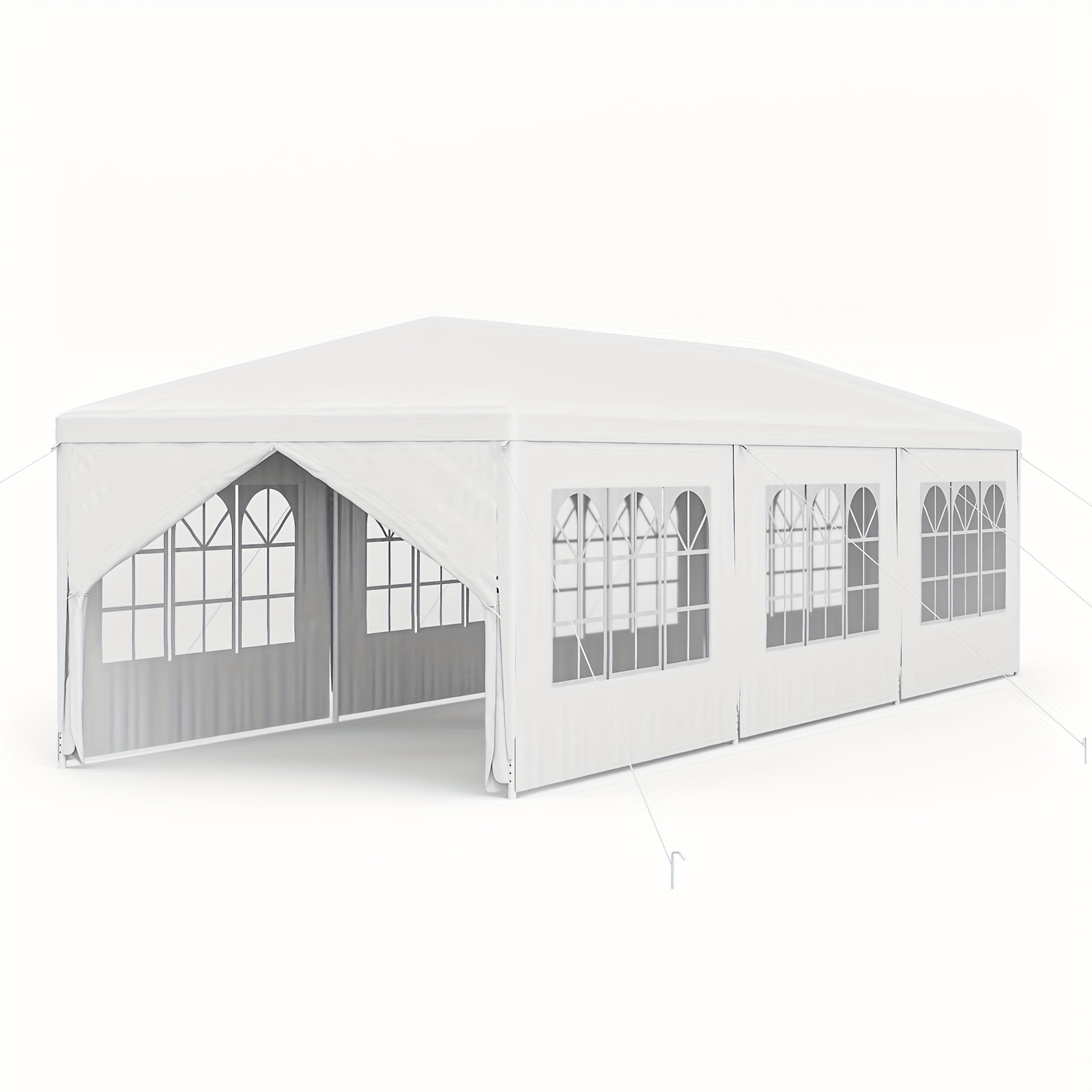 Party Event Canopy Life Choice Heavy-Duty 3.05x9.14meter Outdoor Party Tent with Removable Sidewalls and Double Doors - High-Quality Event Awning with Stake Ropes for Easy Setup, Large Capacity Wedding, BBQ, Beach Commercial/Home Outdoor Shelter