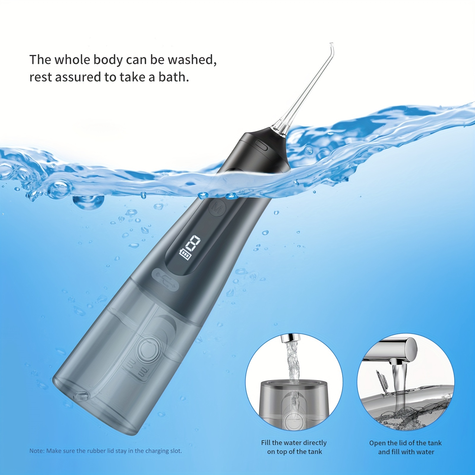 USB充電式の口腔用洗浄器 携帯用歯科用ウォータージェット 350MLの水