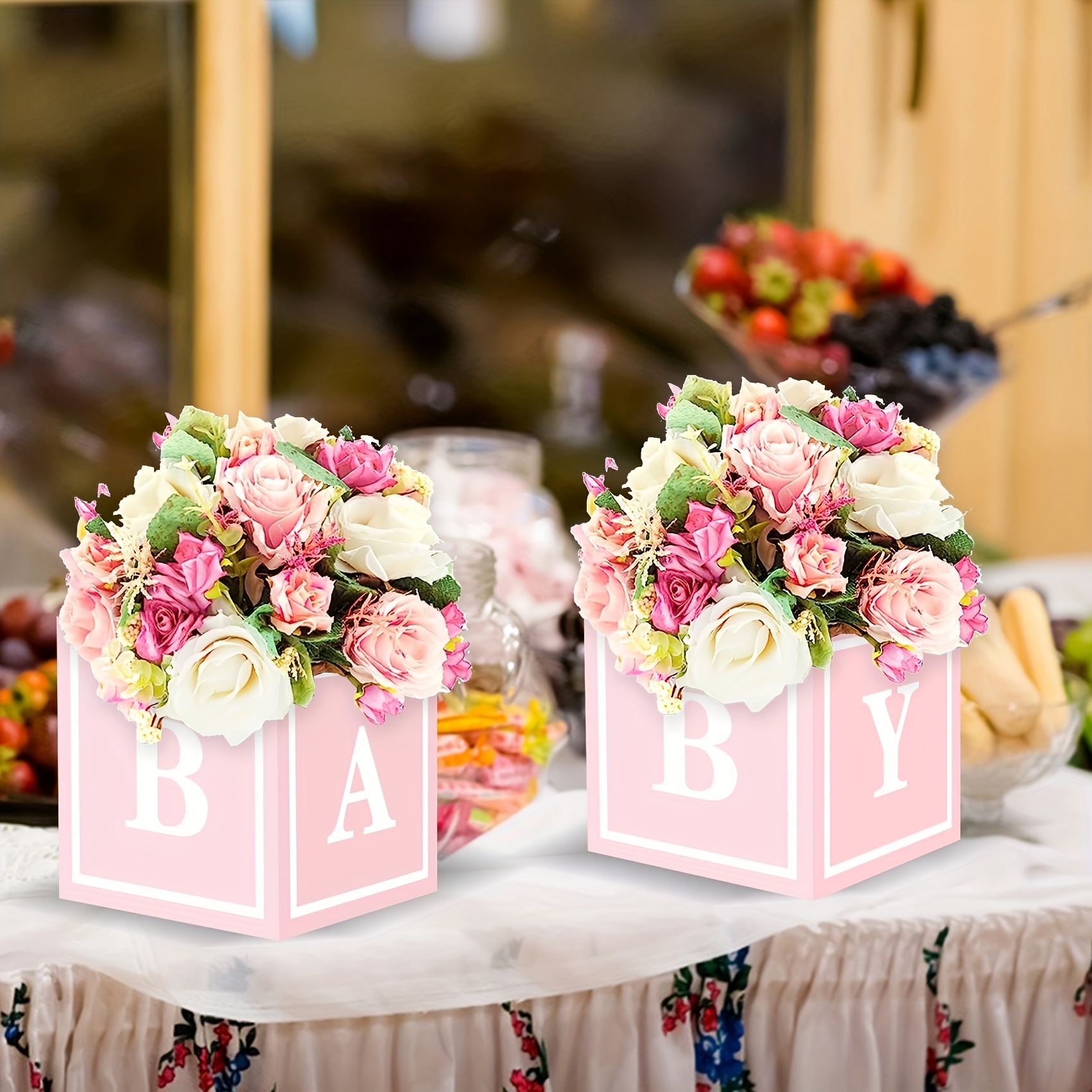 In Bloom Baby Shower Flower Arrangements For Table 4pcs Baby