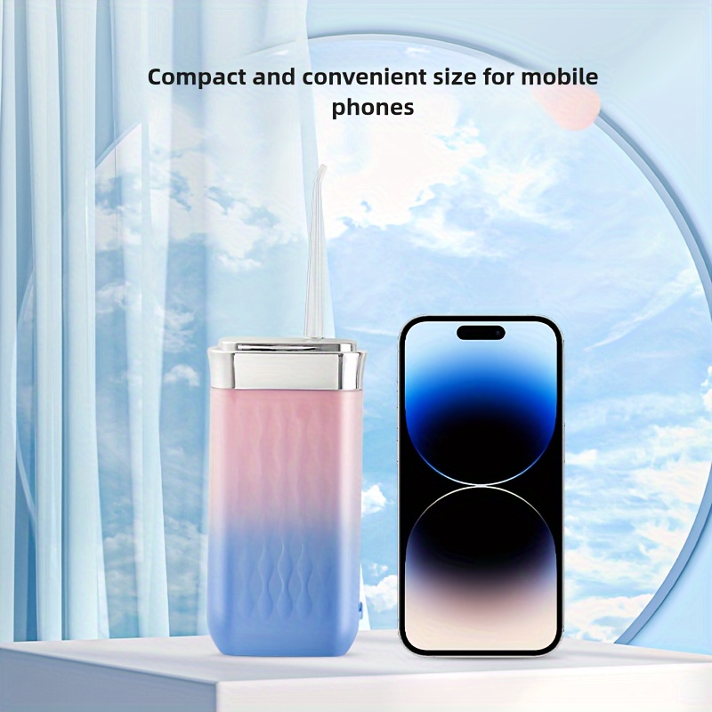 1pc Blue Model Portable Electric Water Flosser, Rechargeable Oral Care Handheld Dental Irrigator with 3-Speed Adjustment, USB Charging, 36V Max Voltage, 1200mAh Lithium Battery, Includes 4 Nozzles details 3