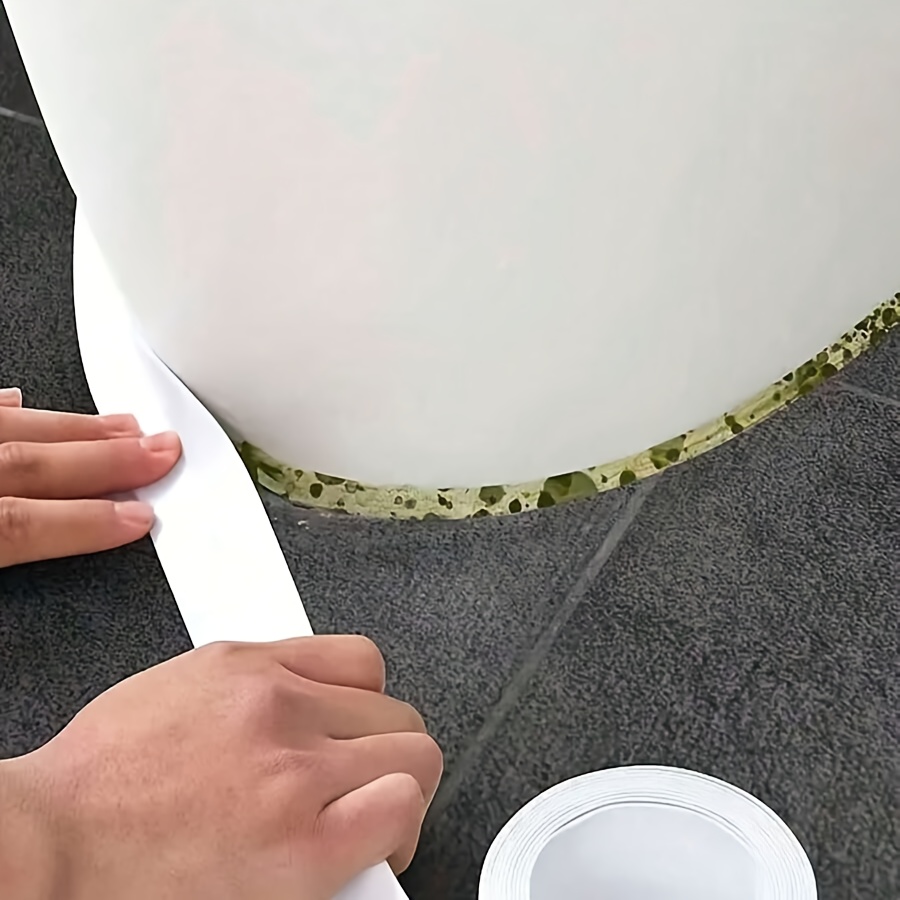 4 rolls caulk tape long lasting self   waterproof strips for bathroom kitchen mold resistant caulking tape instant application no tools needed peel and stick details 5