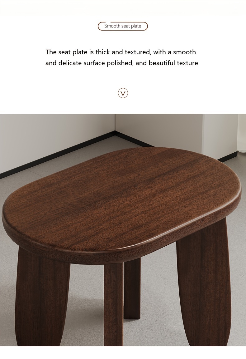 NUBAOgy - Taburete pequeño redondo de madera maciza para mesa de café,  banco pequeño, taburete de madera para el hogar, sala de estar, zapatero,  banco