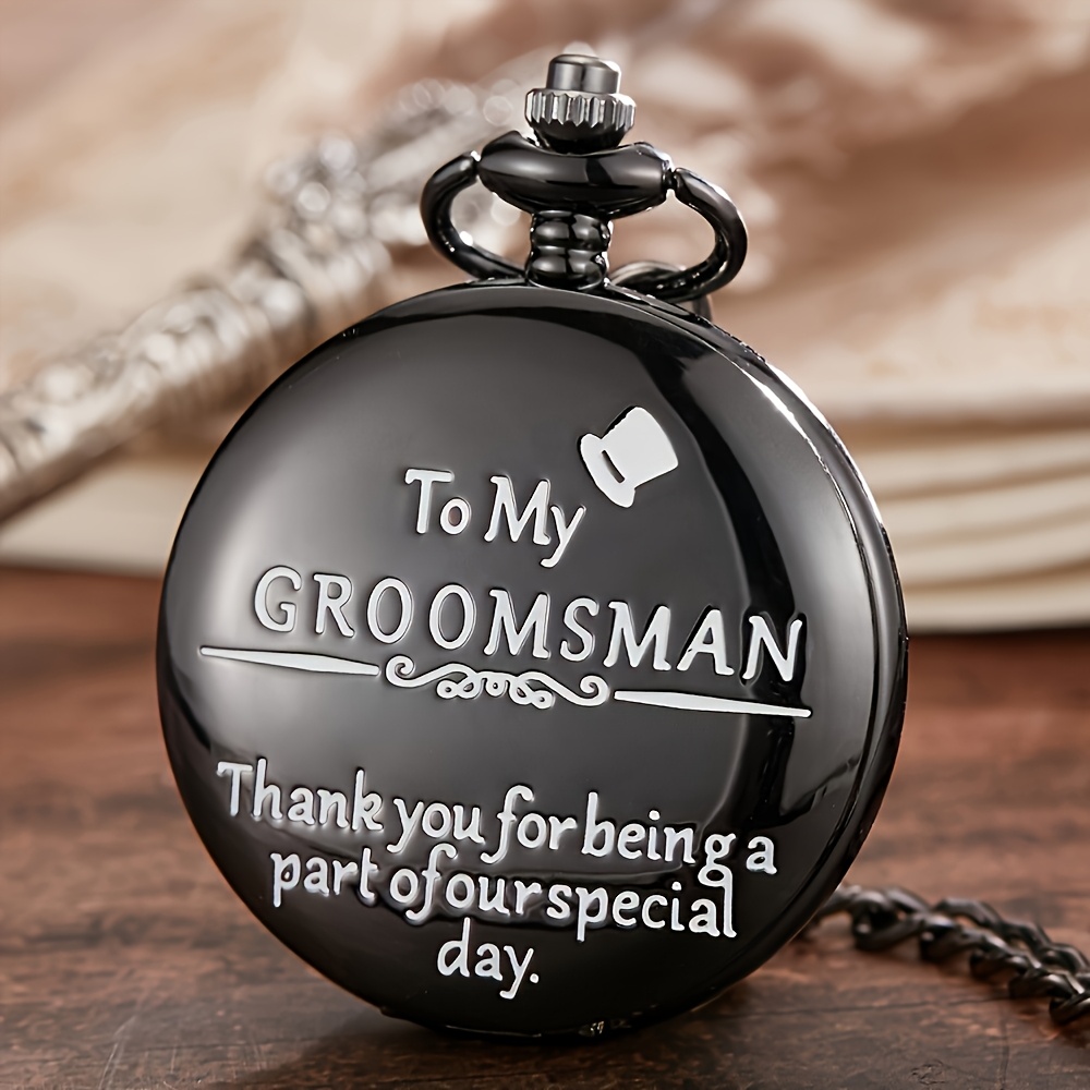 TEMU A Stylish And Trendy Pocket Watch For My Groomsman, An Exquisite Waist Chain Watch