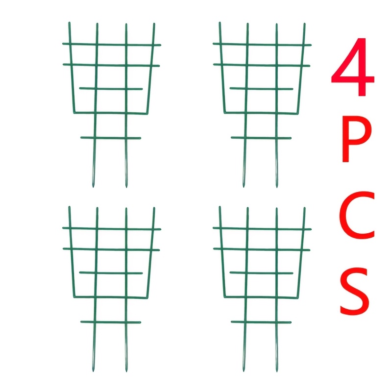 TEMU Set Of 4 Plant Climbing Support Stakes, Sturdy And Durable With Rust-resistant , Ideal For Supporting , Roses, Vegetables, Beans, Tomatoes,