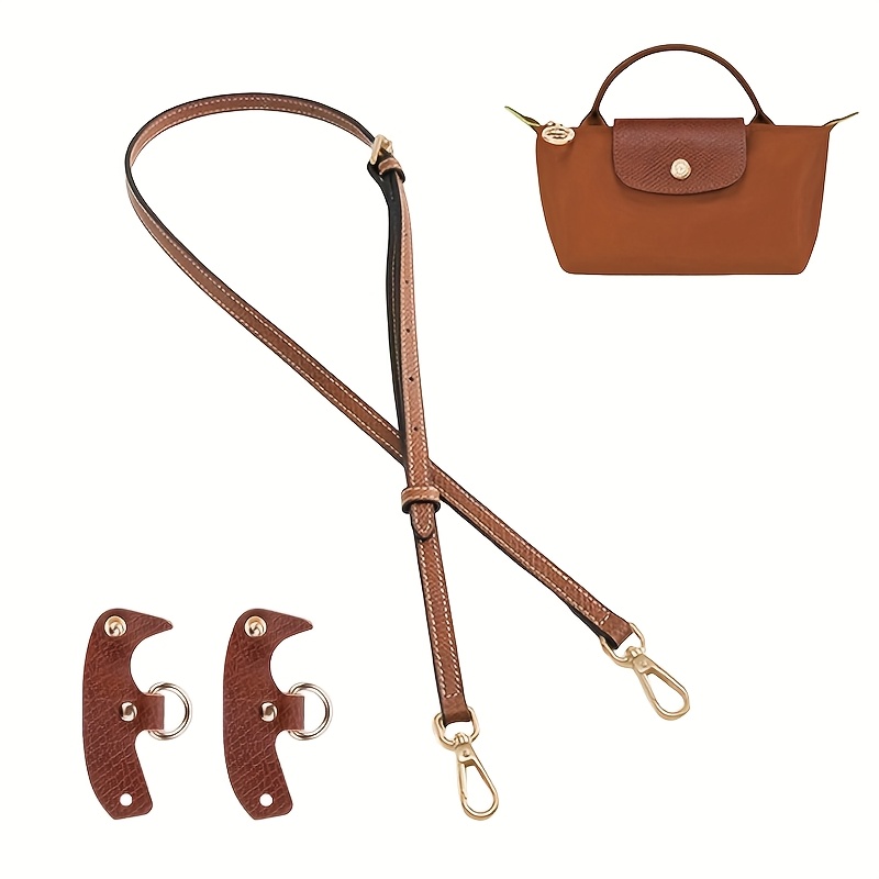 TEMU Adjustable Bag Strap Replacement Kit, Compatible With Mini Pouches, Women's Crossbody Handbag Purse Shoulder Strap Set, Dark Brown,