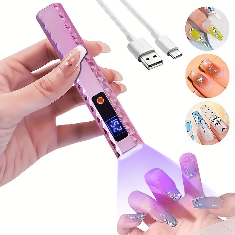 A Nail /drying Lamp With Lcd Display And Button Switch, Rechargeable Nail And Foot Care Set. Technical Features: Timer/60-second Timer, Lcd Display, Button Control