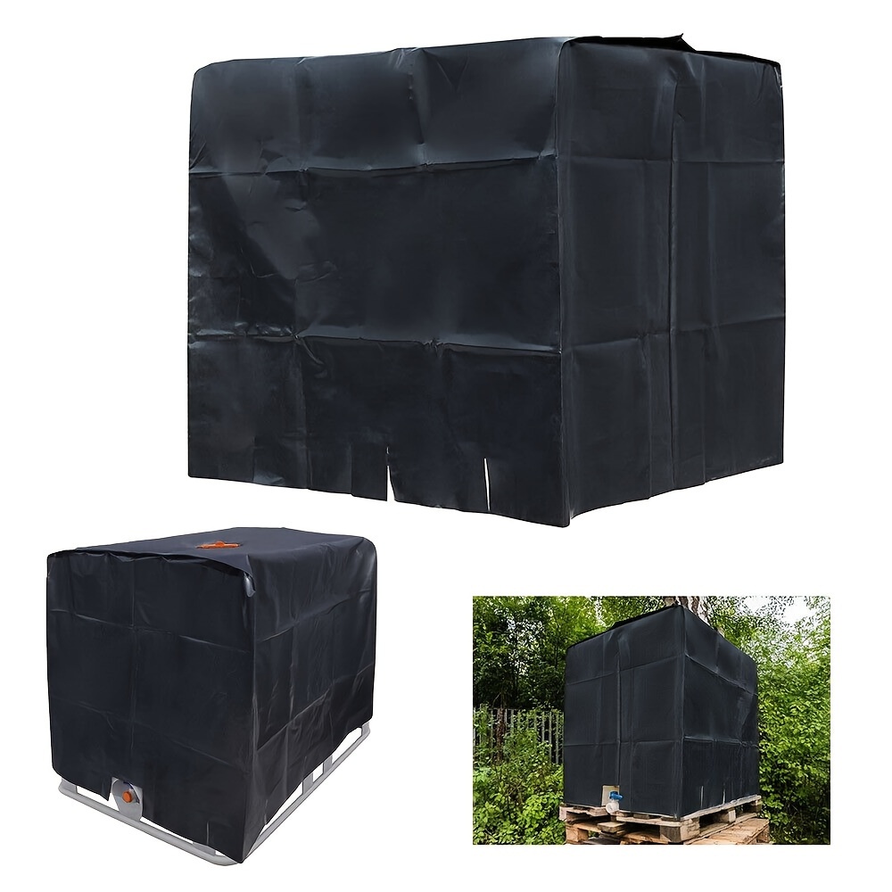 

1pc 210d Waterproof Dustproof Cover Rainwater Tank Oxford Cloth Uv Protection Cover Garden Box Cover Ibc Container Protective Cover
