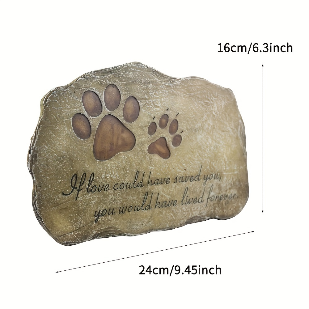 TEMU Dog Memorial Stone, Pet Memorial Gift Dog Graveyard Marking Dog Head Stone, Pet Graveyard Marking Dog Graveyard Stone Pet Lost Gift Dog Memorial Gift Garden Stone Indoor Or Outdoor