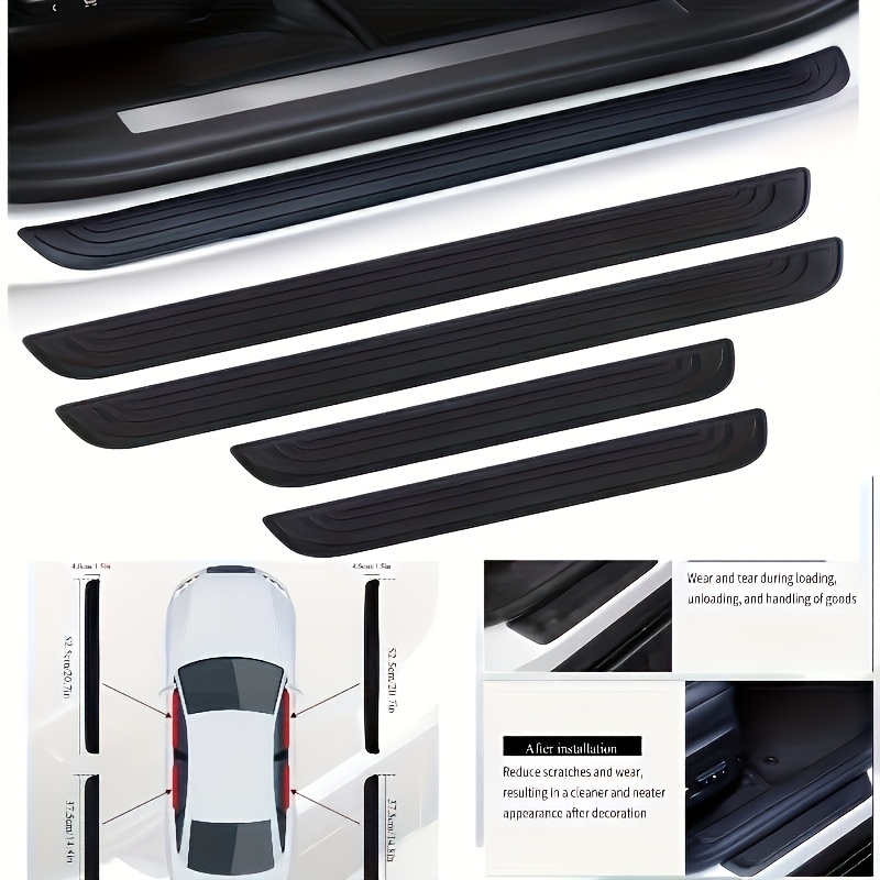 

4-pack Pvc Door Entry Guard Protectors - Flexible Anti-scratch Covers With Anti-slip Texture For Car Door Protection And Safety