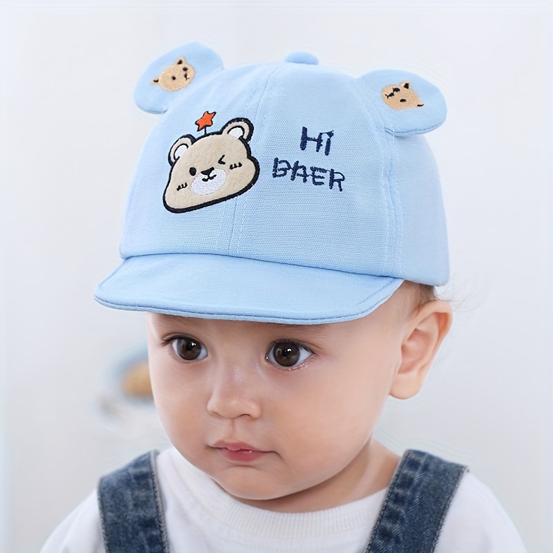 Lovely Baby Hat Soft Cotton Bucket Hat For Baby Boys and Girls Cartoon Bear  Star Prints Cap Kids Fishing Hat1