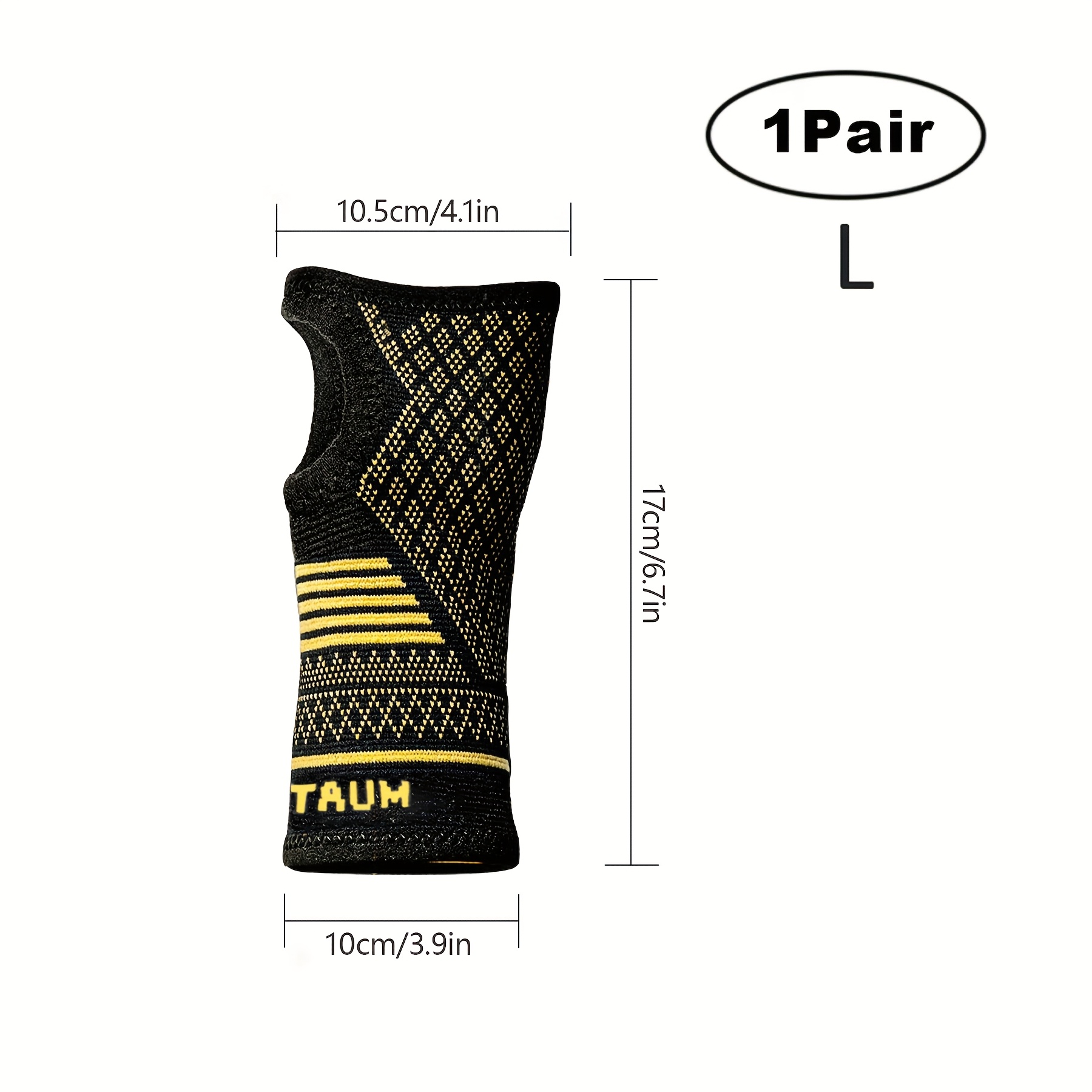 TEMU 1 Pair Copper Wrist Braces, Breathable Sweat-wicking Sports Wrist Guards For , Polyester & Spandex , Pull-on Closure, Hand Washable, For Basketball, Tennis, Weightlifting, Fitness & Housework