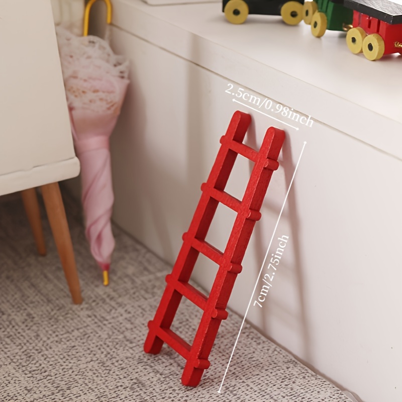 Image of 3pcs Christmas Style Theme Ladder Model, Random Color, Decoration Desktop Ornaments