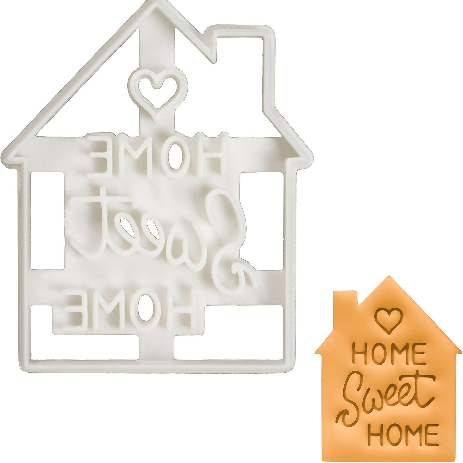 Image of 1pc Sweet Home Cookie Cutter, Cookie Cutter, Decorative Cookie Mold, Easy-to-use Baking Tool, Suitable For Fondant Cutting, Birthday Parties, Holiday Gatherings, Reunions, An Essential Baking Tool