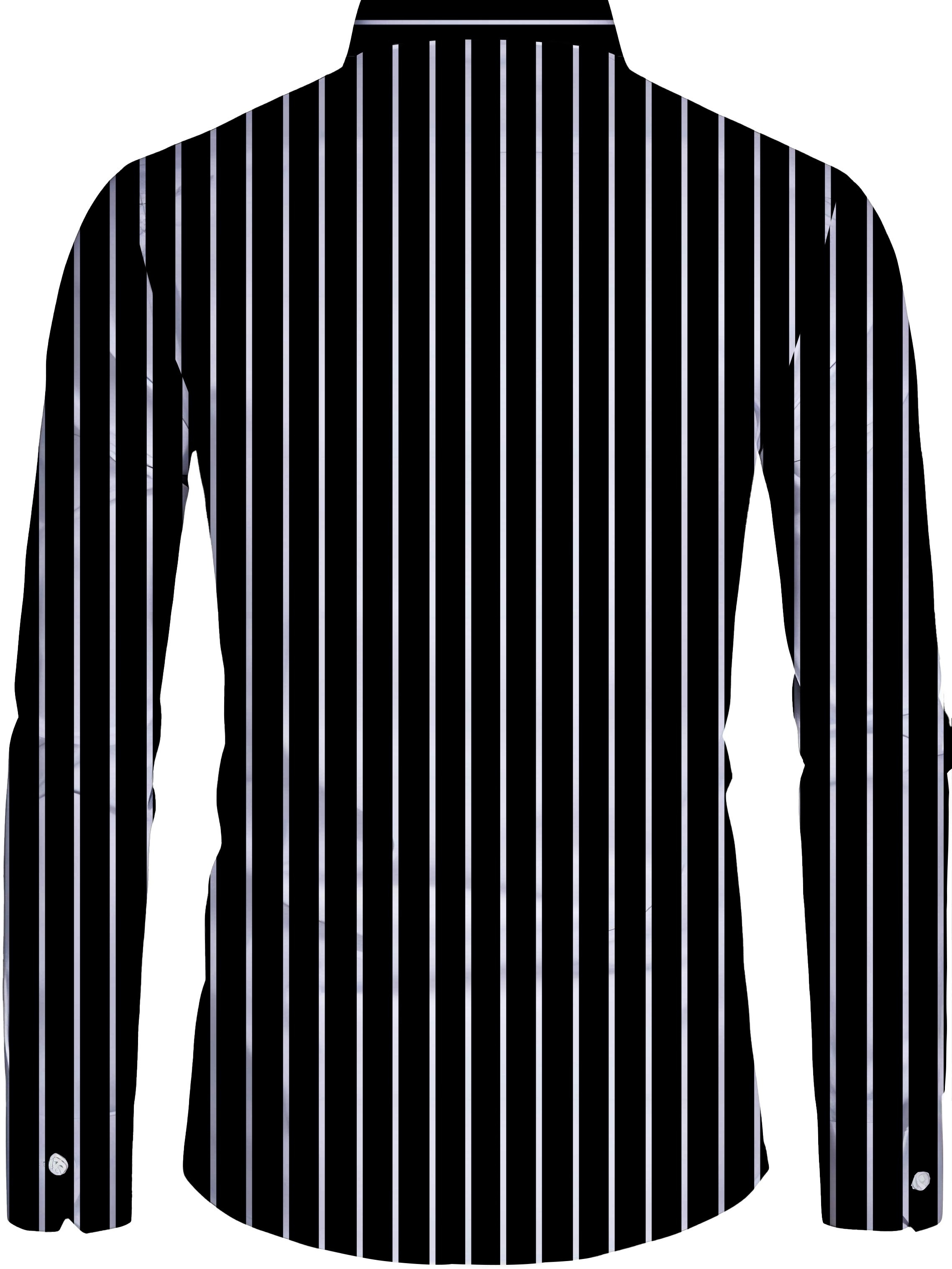 Plus Size Men's Casual Shirt With Striped Print, Long Sleeve Shirt For Various Occasions