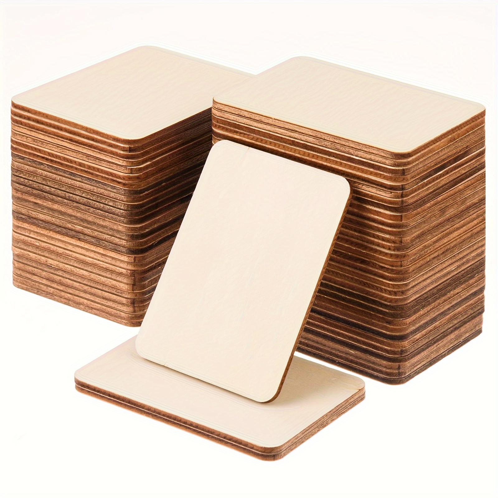 

20/40/80pcs Unfinished Wood Shapes 3x2" - Diy Crafts, Art Projects, Home Decor, And Gifts. Ideal For Laser Cutting, Wood Burning, Painting & More!