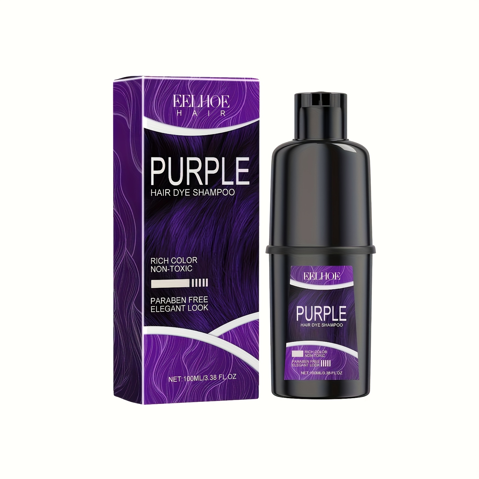 TEMU Purple Hair Dye Shampoo, Dye Shampoo With Herbal And Plant Extract, Nourishing, Long-, Dyeing