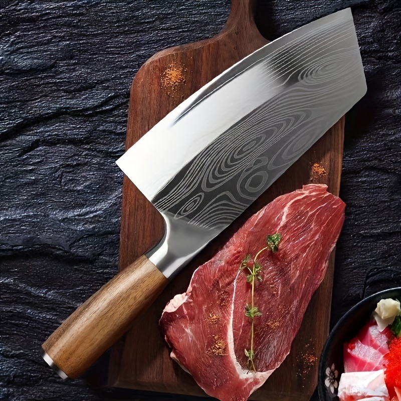 1pc 2pcs 3pcs kitchen vegetable chopping knife with stainless steel   sharp and durable damascus pattern suitable for home use in chopping vegetables meat and fruit the   for gifting a gift for father