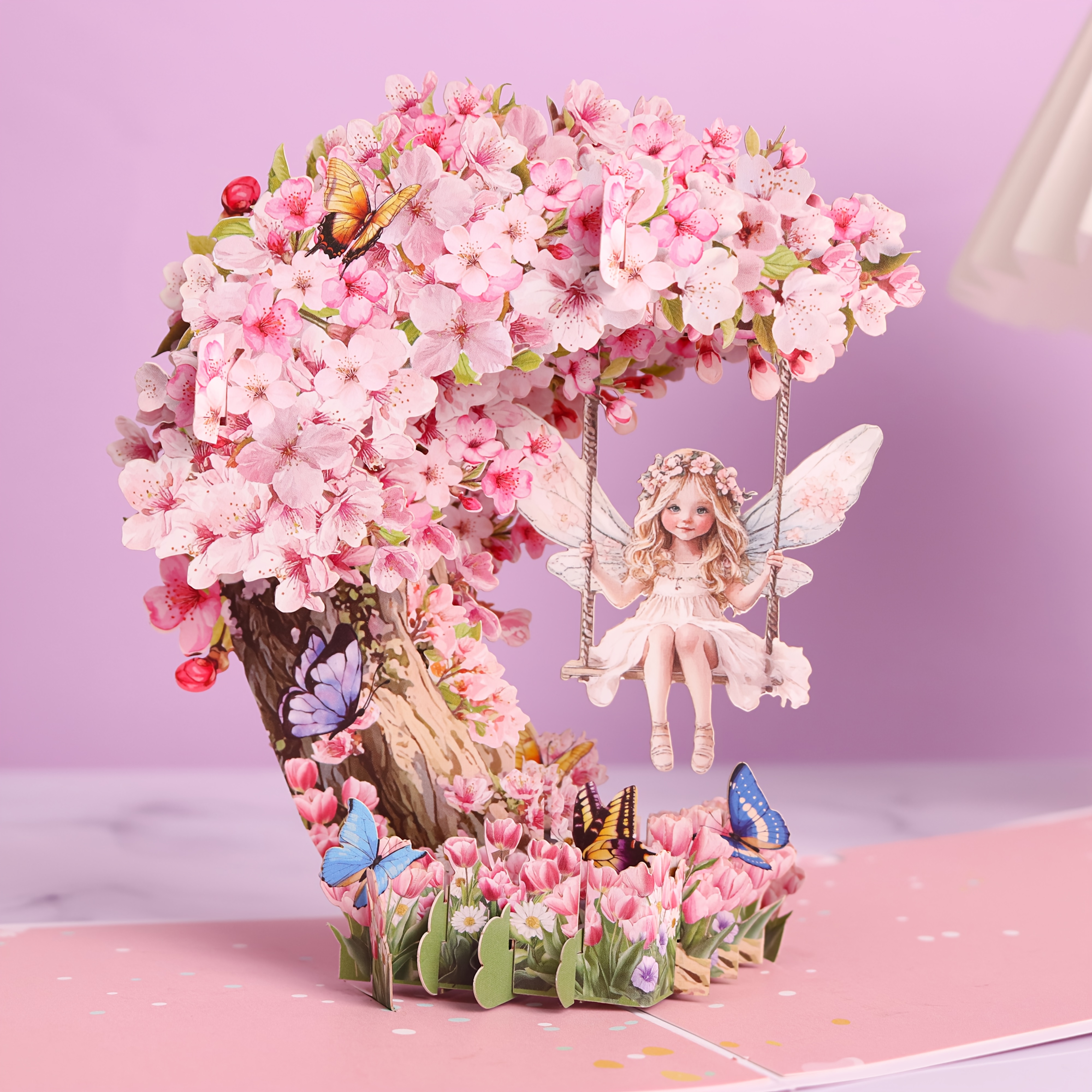 

1pc 3d Cherry Blossom Elf Greeting Card With Exquisite Envelope - Pop-up Fairy & For Galentine's Day, Love & - Ideal For Anyone, Love, , Beautiful Season