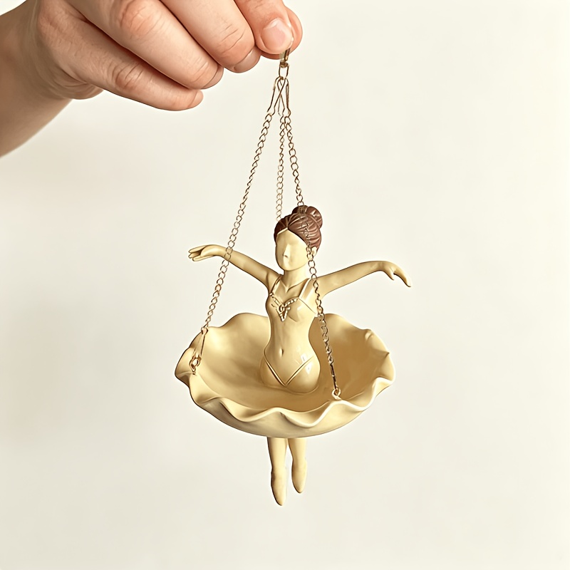 TEMU Jardinière Suspendue Danseuse de Ballet, Pot de Plante Suspendu Ballerine en Résine pour Plantes Tombantes et Succulentes, Décoration Suspendue