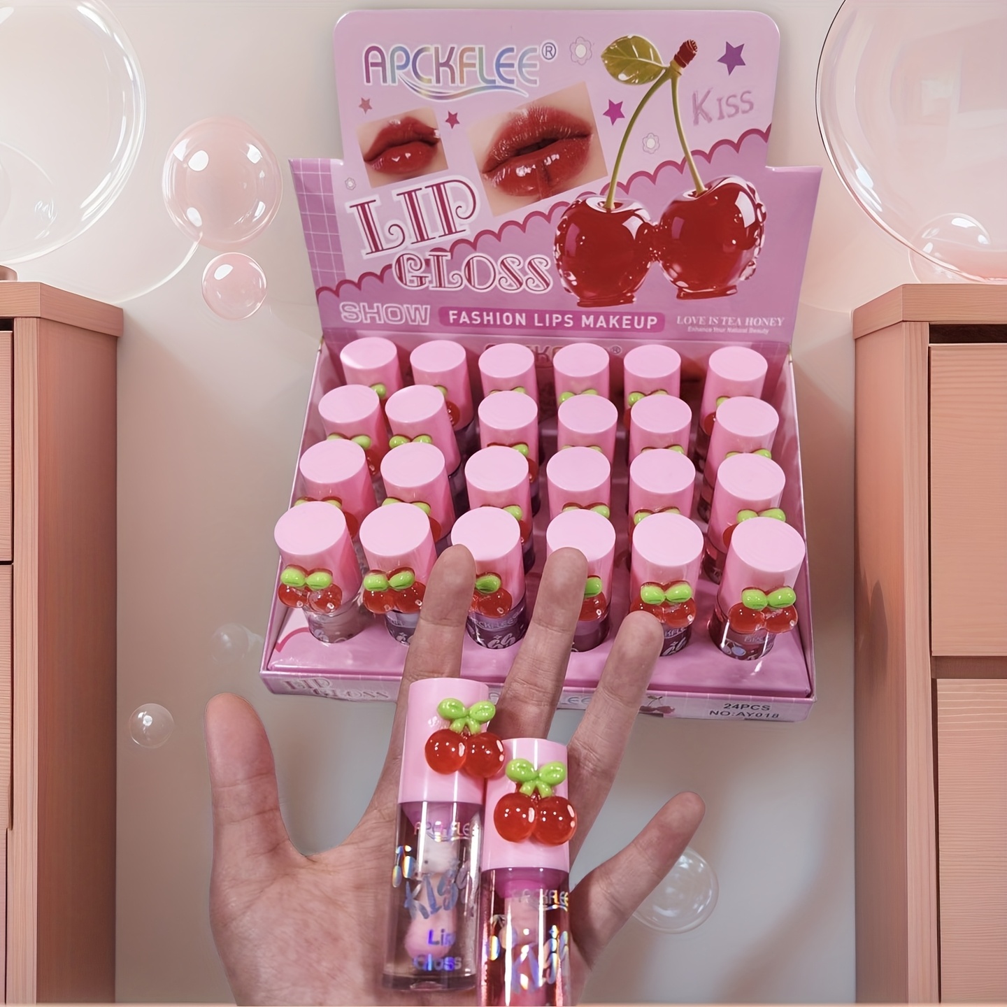 3d cherry moisturizing lip glaze ay018 luminous fruity - Temu