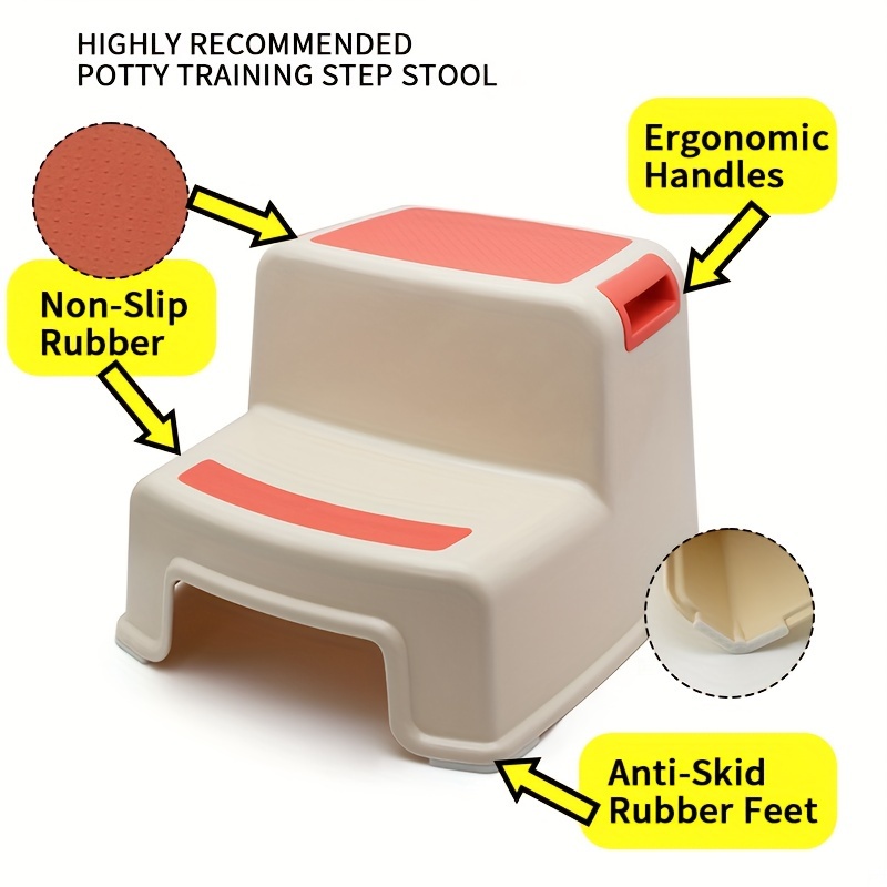 plastic step stool set suitable for toddlers 3 12 years old non slip design easy to clean details 3