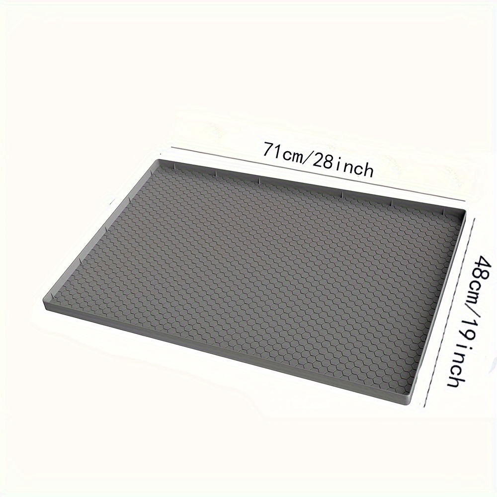 TEMU 1pc Undersink Pad - Kitchen Cabinet Mat - Flexible Silicone Sink Mat - Kitchen Bathroom Cabinet Mat And Drip Protection Mat 28*19 Inches, Kitchen Tissue And Storage, Kitchen Accessories