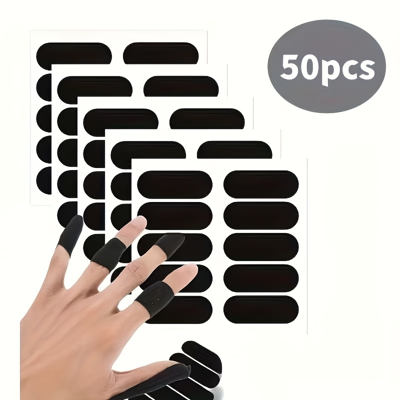 TEMU 50pcs Black Bowling Finger Tape, Thumb Tape, Bowling Thumb Tape Protector, Easy-to-stick Tape, Men's And Women's Bowling Finger