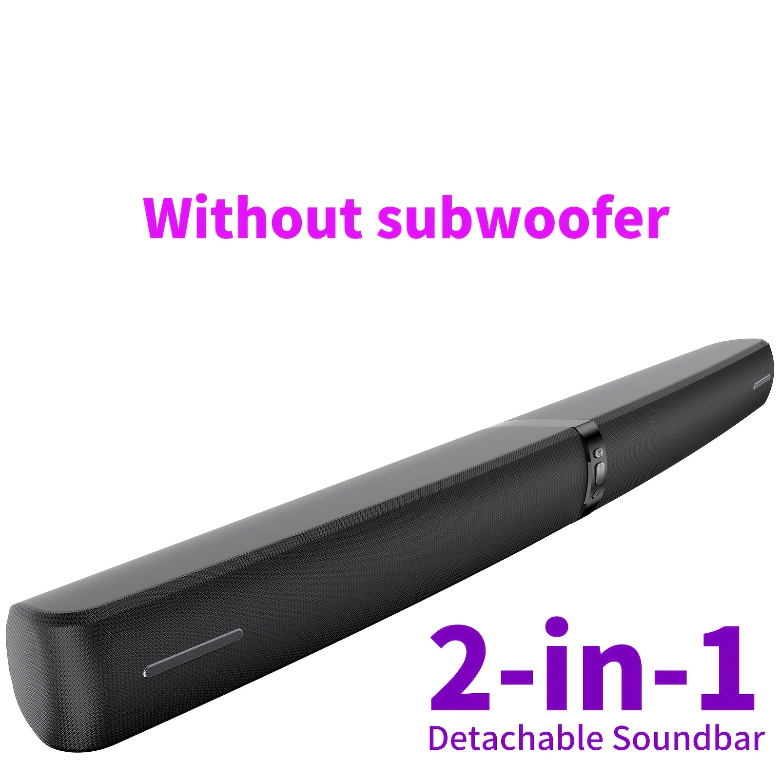 Sound Bar with Subwoofer, Adjustable Deep Bass & Volume Boost