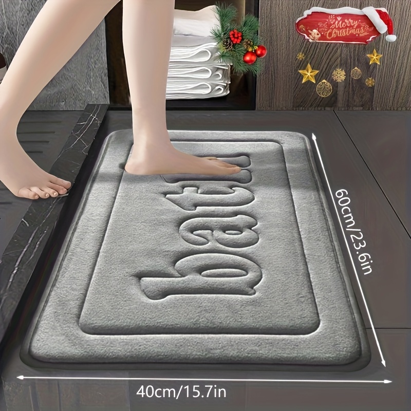 Luxury Memory Foam Bath Mat | Ultra Soft, Thick 25D, Non-Slip, Machine Washable, Quick-Dry Polyester Bathroom Rug for Living Room, Kitchen, Laundry Room, Bedroom