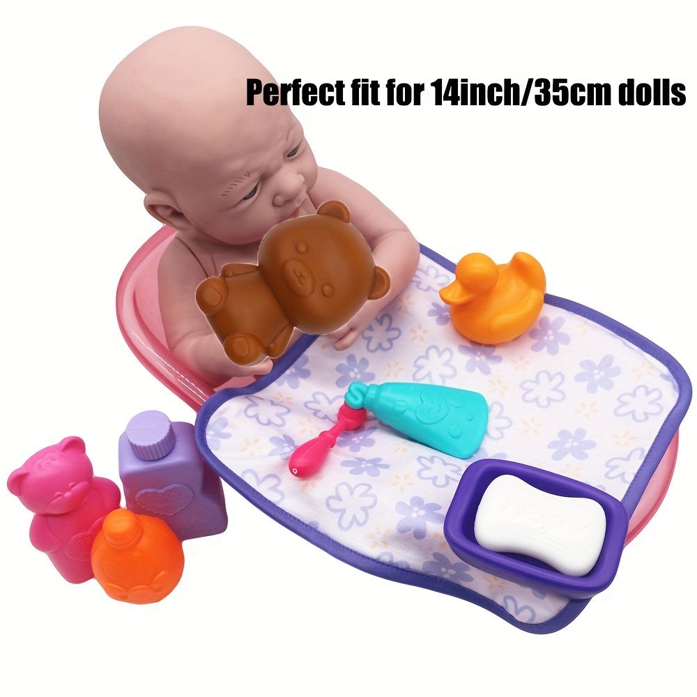  Fash n kolor - Silla alta de muñeca con bandeja, se adapta a  muñecas de bebé de hasta 18 pulgadas, muebles de niño con estampado de  flores, silla alta de juguete