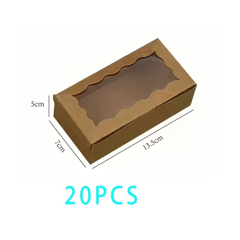 TEMU 20pcs - Paper White Gift Boxes With Transparent Window, Multipurpose Packaging, Suitable For Weddings, Valentine's Day, Parties, Christmas,