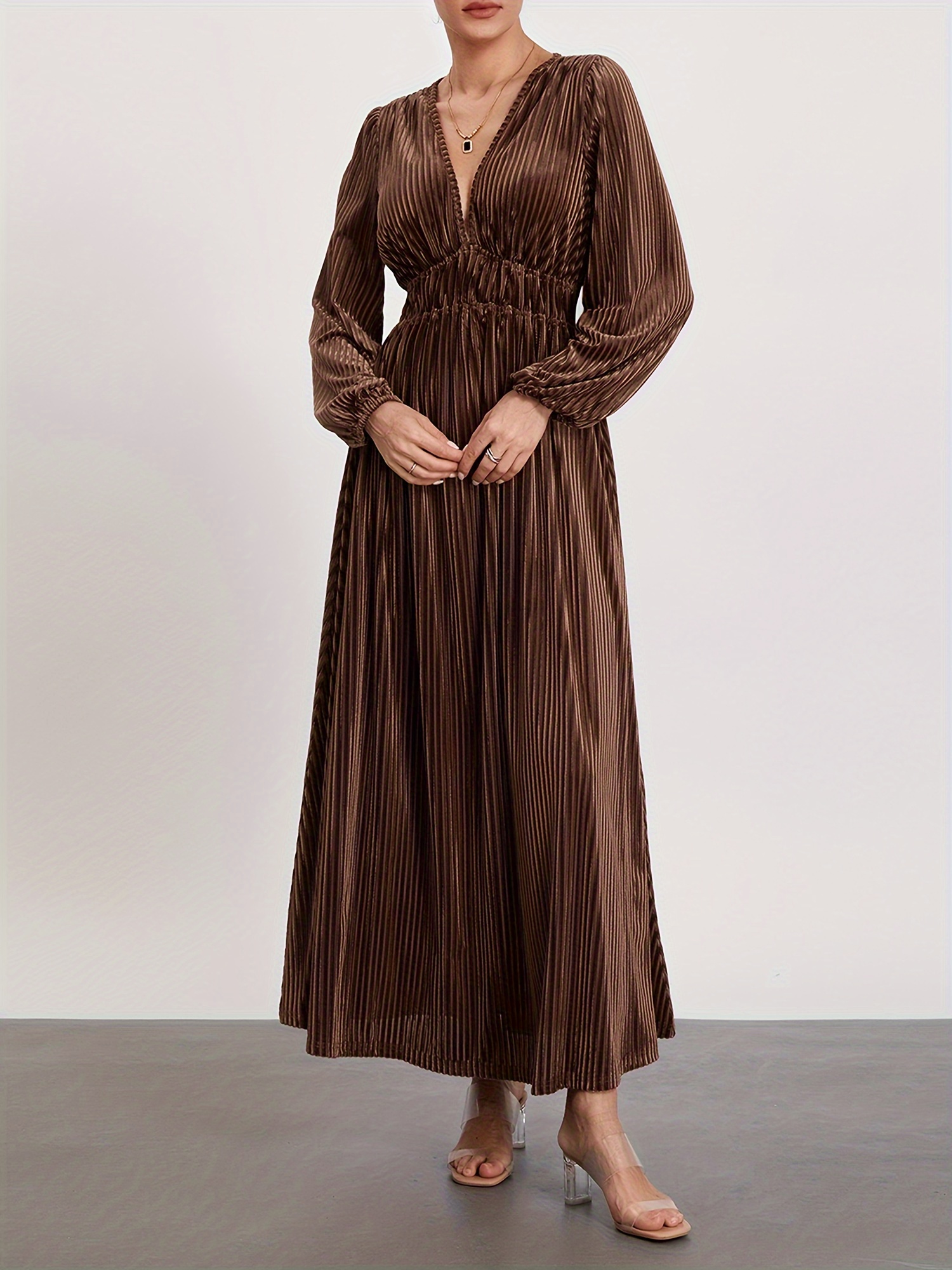 brown velvet dress outfit Butterfly Embossed Velvet Pinafore Dress