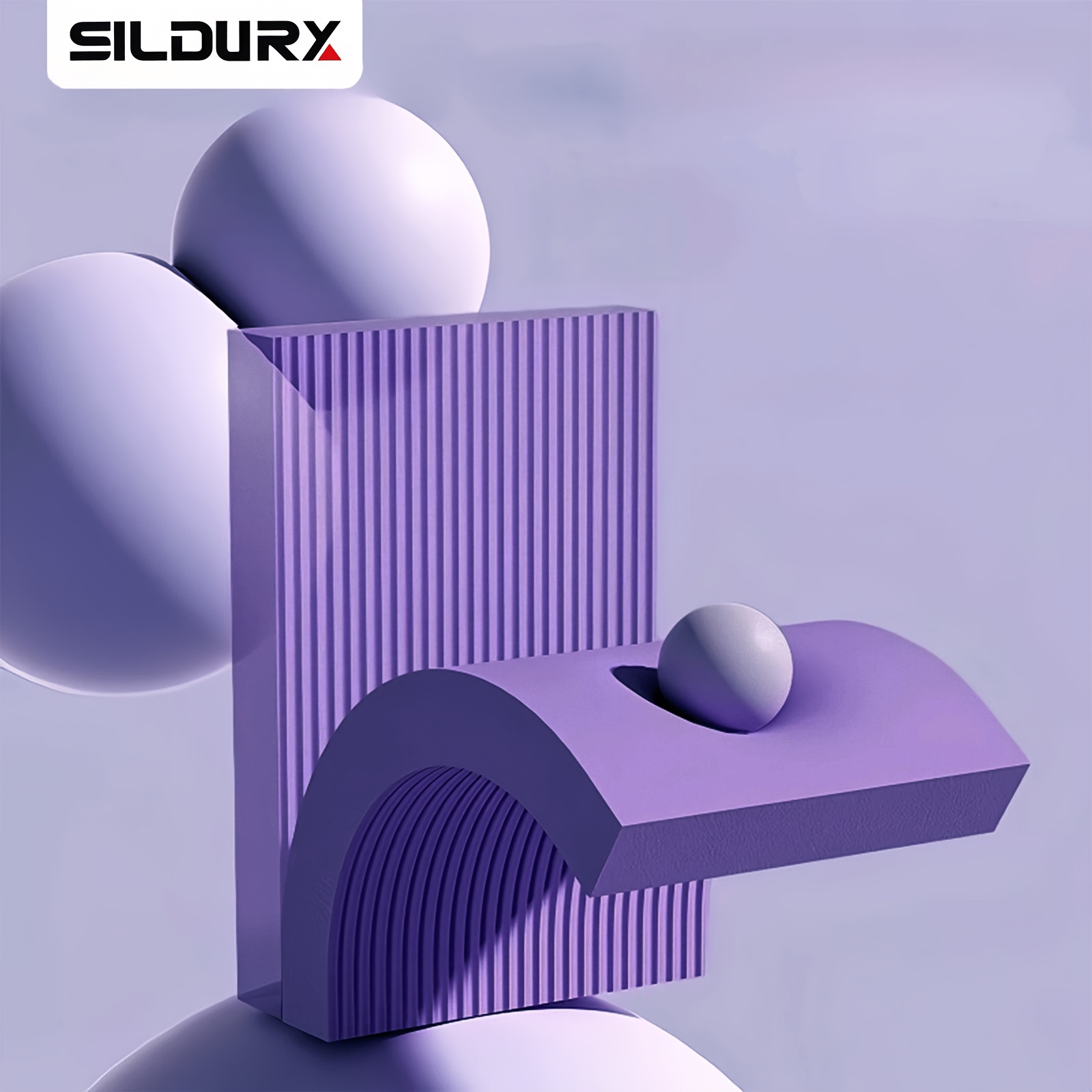Image of 1 Sildurx Thick Foam Balance Mat With Soft Knee Support - Non-slip Textured Surface Suitable For Yoga, Pilates, , Exercise Mat For Gym, Physical, For Fitness Levels, In Purple/