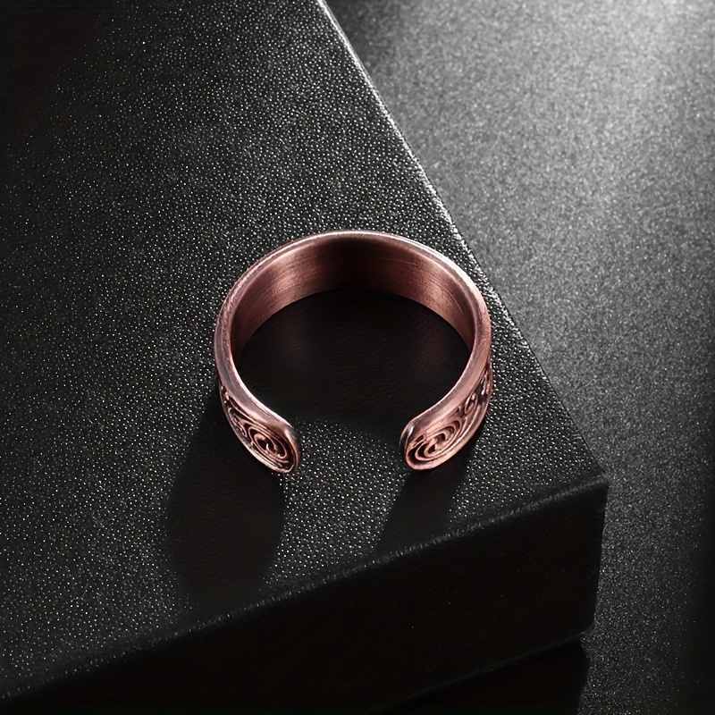Men's Vintage Style Adjustable Copper Ring, Everyday Elegance