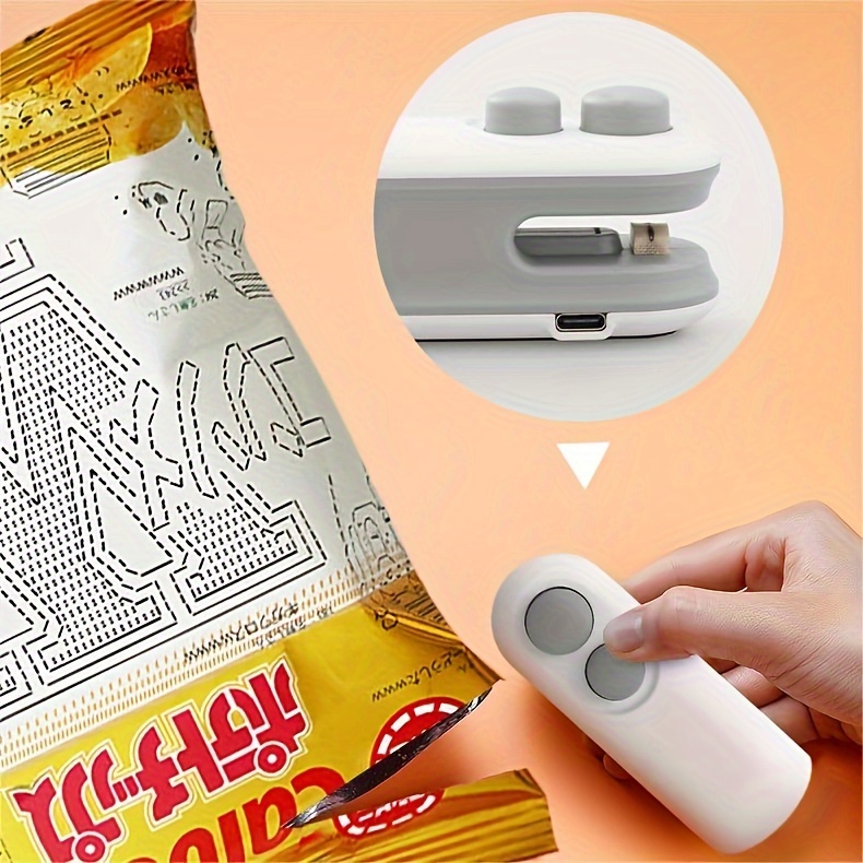 new portable sealing machine for snacks a household gadget that uses magnetic suction for sealing plastic bags details 2