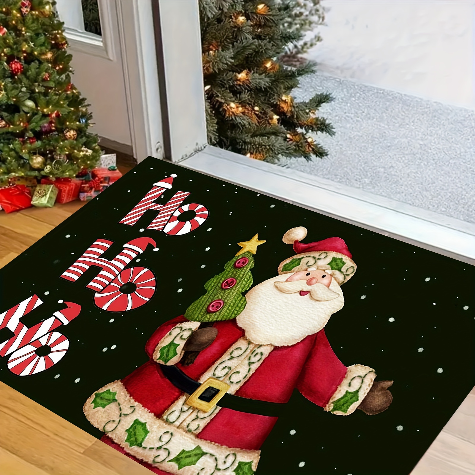 

Christmas Mat - , Low-, Backing, , For Entryway, Bedroom, & Decor
