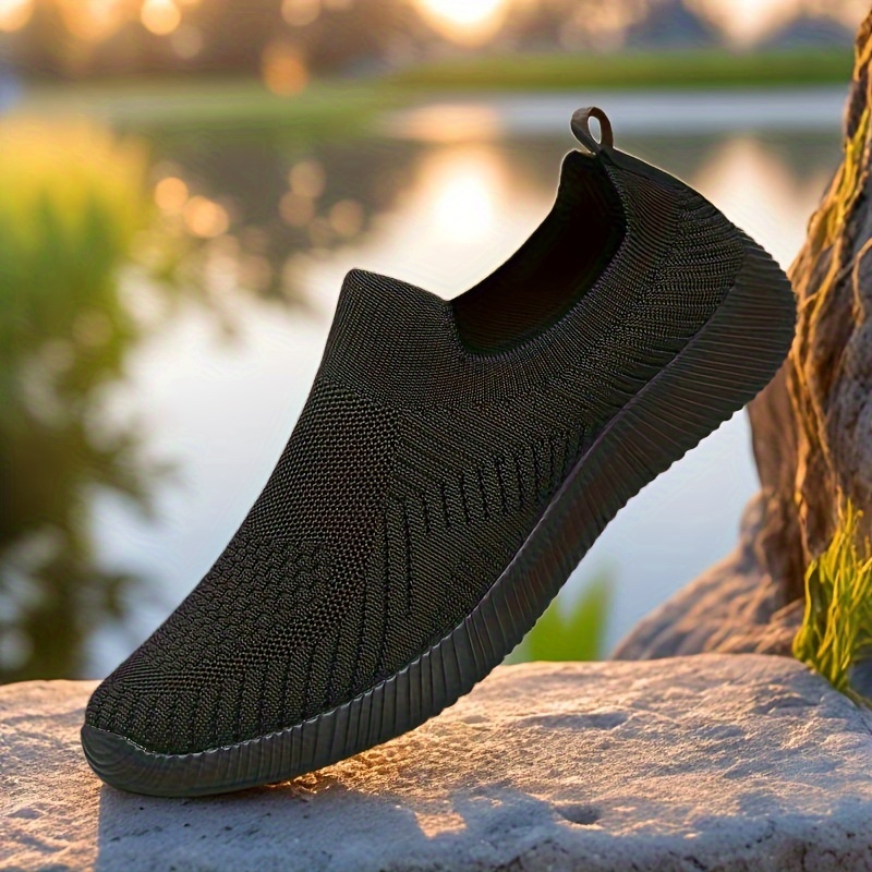 mens spring and summer slip on sock shoes lightweight durable shock absorption non slip for outdoor jogging hiking camping