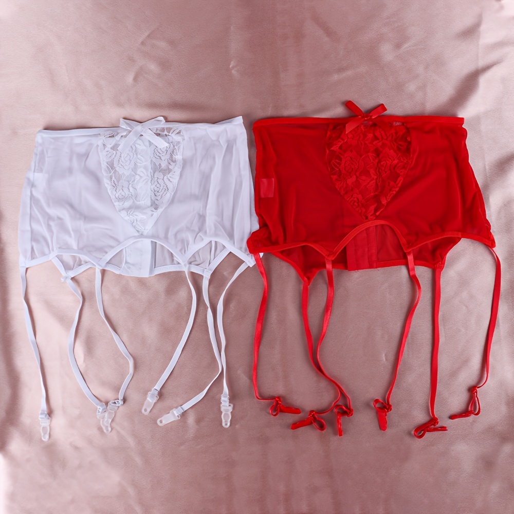 1 2 3pcs high waist lace thong garter belt adjustable strap - Temu